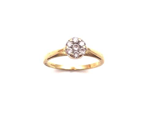 18ct Yellow Gold Diamond Cluster Ring