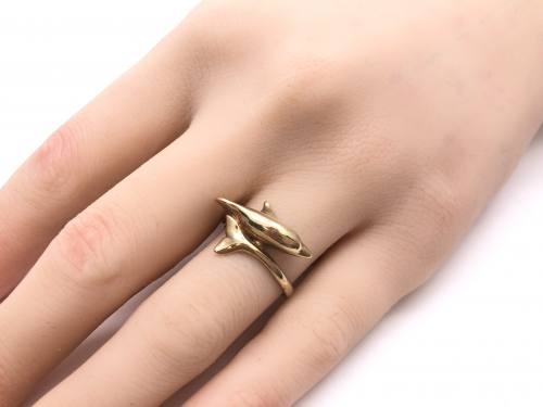 White gold dolphin on sale ring