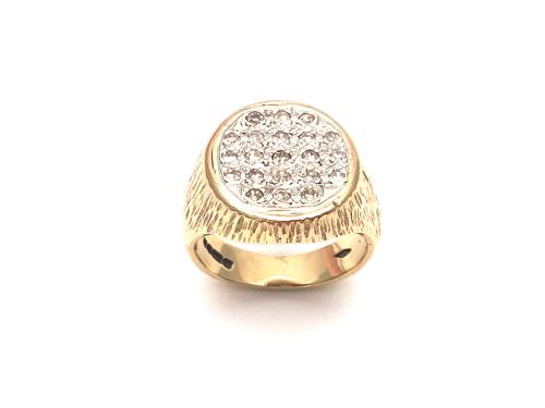 9ct Yellow Gold Diamond Cluster Ring