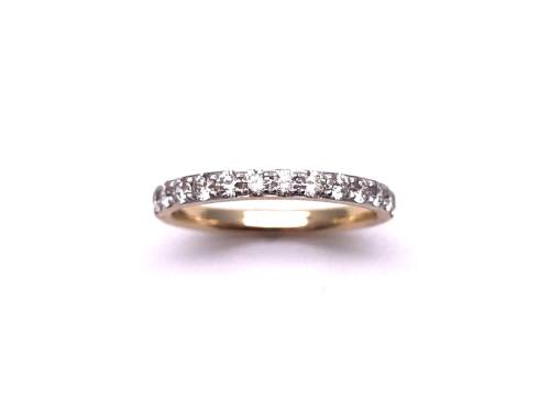 9ct Yellow Gold Diamond Claw Set Eternity Ring