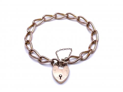 9ct Rose Gold Charm Bracelet 7 1/2