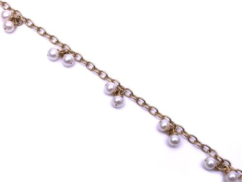 9ct Yellow Gold Pearl Bracelet