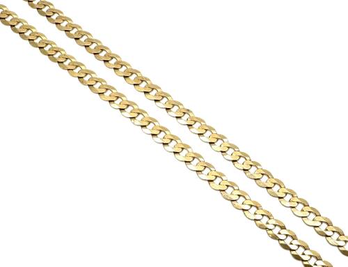 9ct Yellow Gold Curb Chain 24 Inch