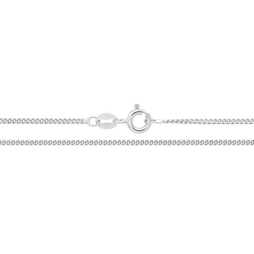 Silver Fine Curb Necklet 22 Inch