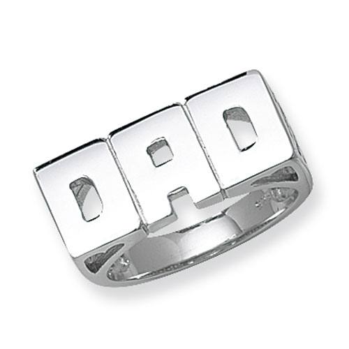 Silver Cutout DAD Ring
