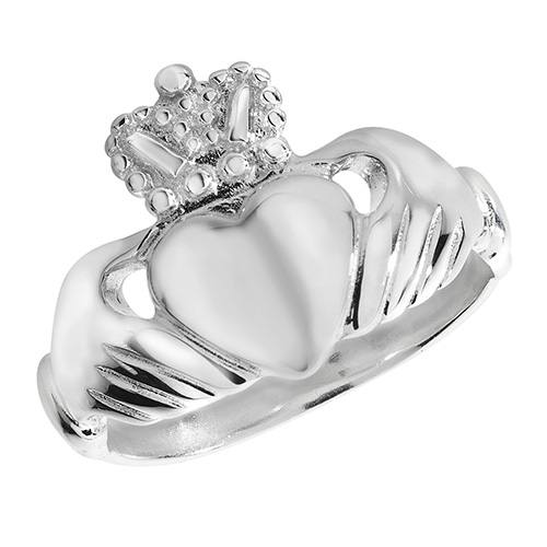 Silver Plain Claddagh Ring Size V