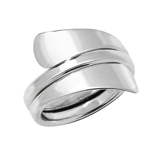 Silver Chunky Wrap Ring Size P