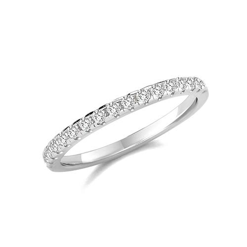 Silver CZ Eternity Ring Size R