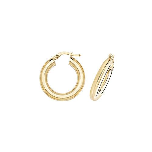 9ct Yellow Gold Hoop Earrings 17mm