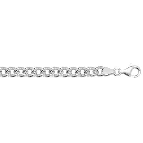 Silver Round Curb Bracelet