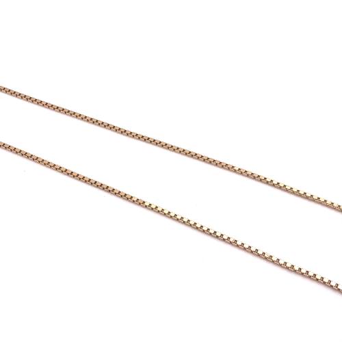 9ct Yellow Gold Box Chain 19.5 inches