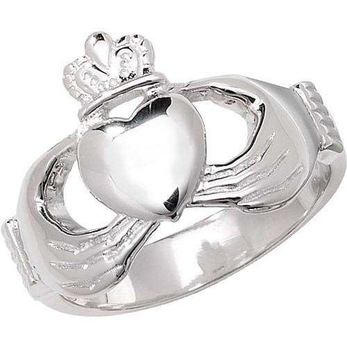 Silver Claddagh Ring Size Q