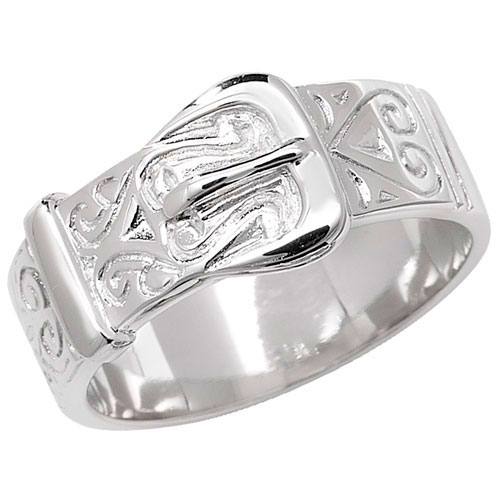 Silver Buckle Ring Size X