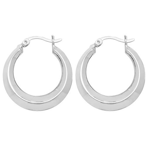 Silver Creole Hoop Earrings