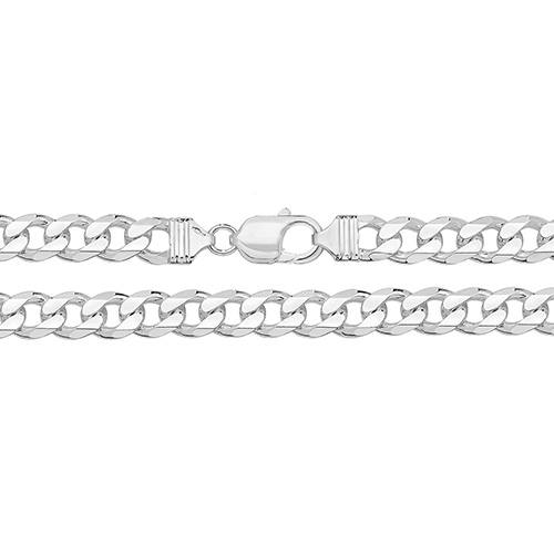 Silver Curb Chain Necklet 22 Inch
