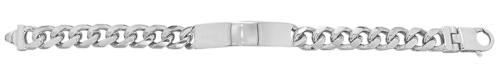 Silver Gents Curb ID bracelet 8.5 Inches