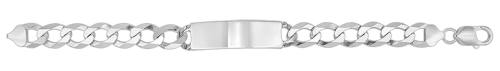 Silver Gents Curb ID bracelet 8.5 Inches