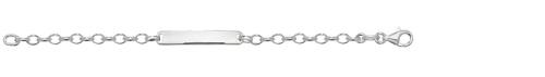 Silver Baby Curb ID bracelet 6 Inches