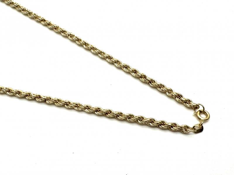 9ct gold rope online chain 20 inch