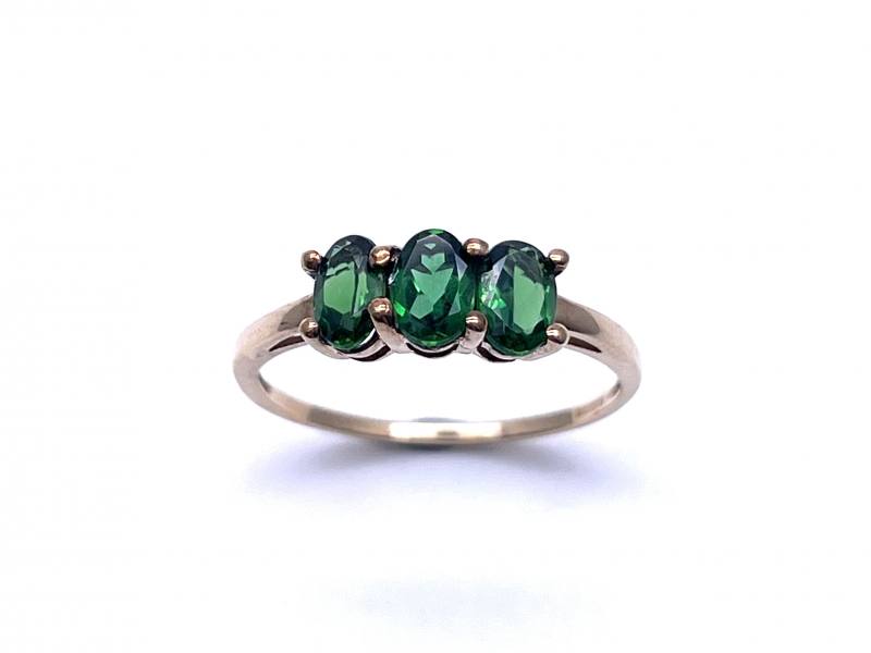 GREEN TOURMALINE & DIAMOND 3 STONE RING | Nicholas Haywood Jewellery  Concierge