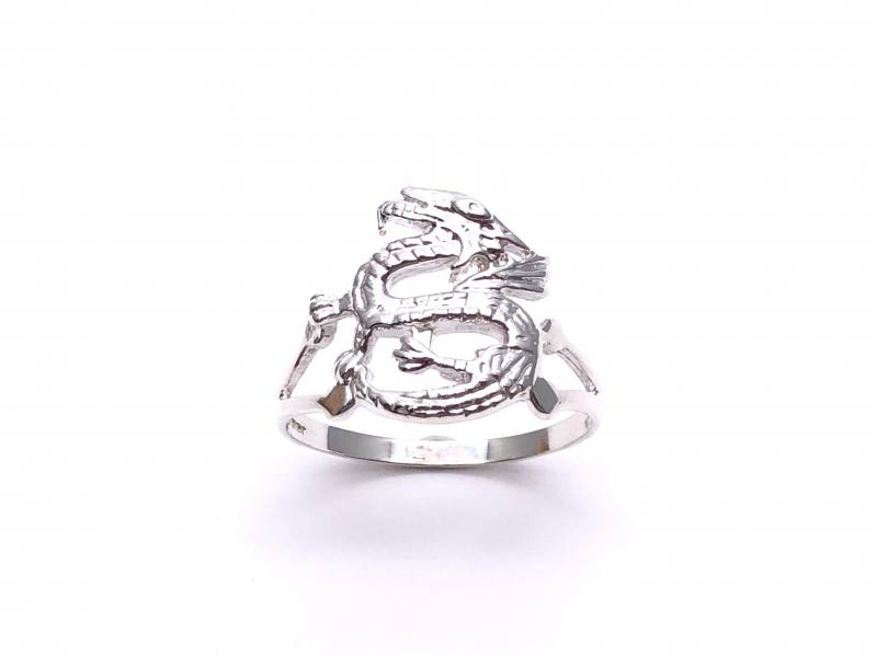 Silver hot sale dragon ring