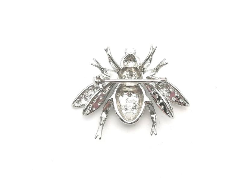 Silver hot sale bee brooch