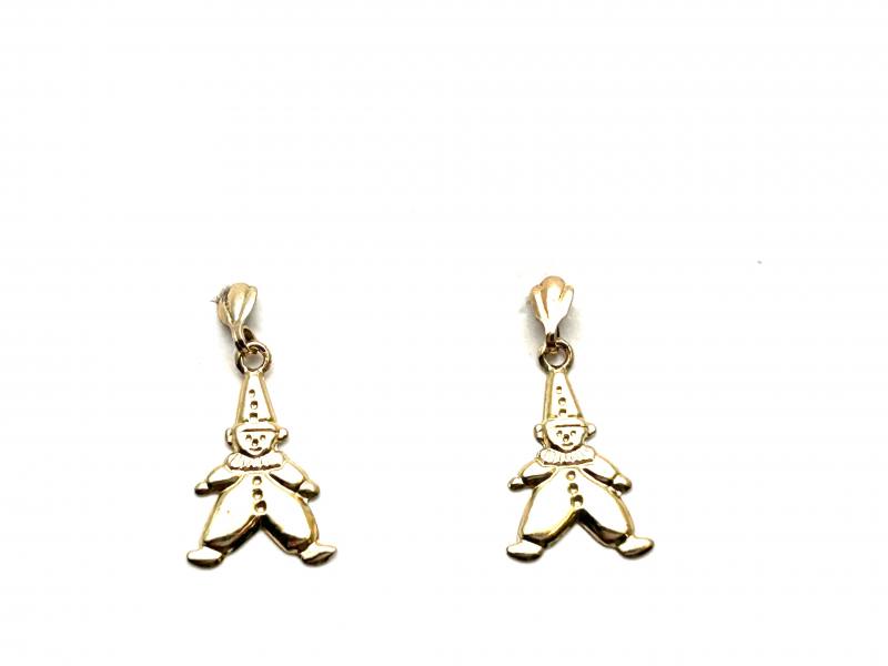 9ct gold clown earrings