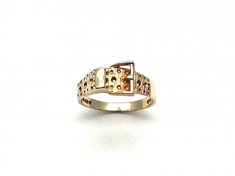 9ct gold buckle ring