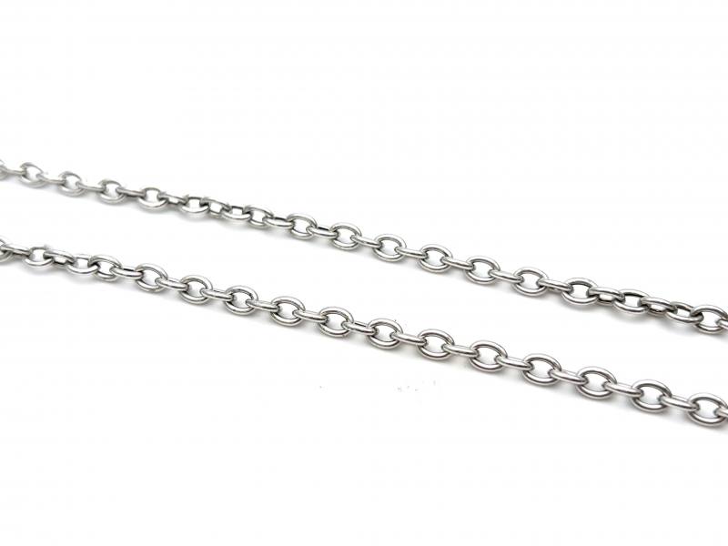 Mens white gold belcher on sale chain