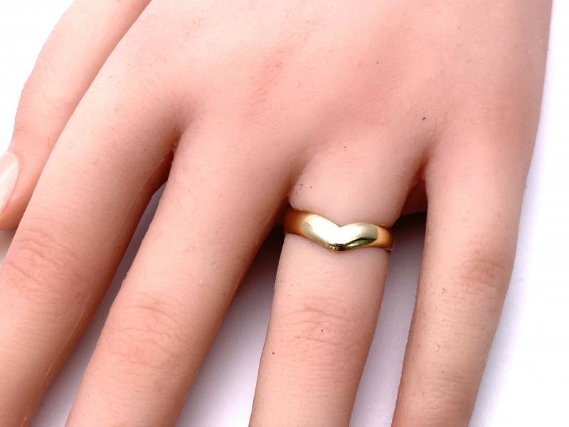 Double wishbone deals ring gold