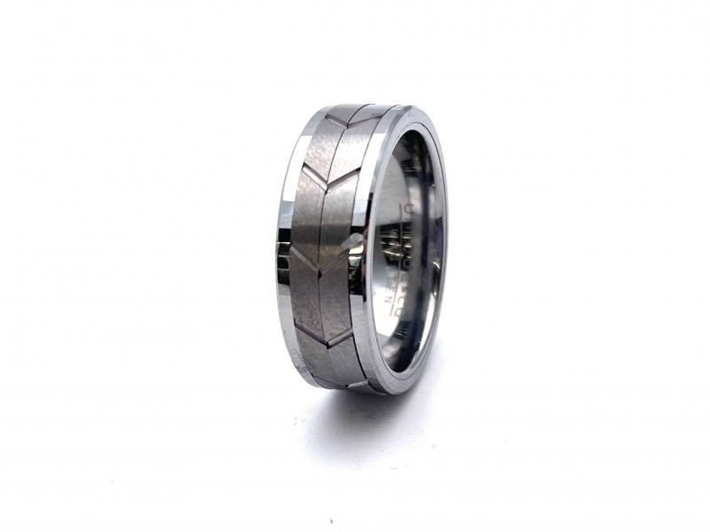 Mens spinner store rings tungsten