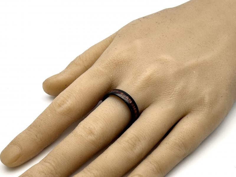 Tungsten wedding bands on sale with wood inlay